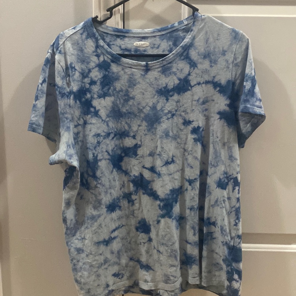 Old Navy Blue Tie Dye Tee Size L